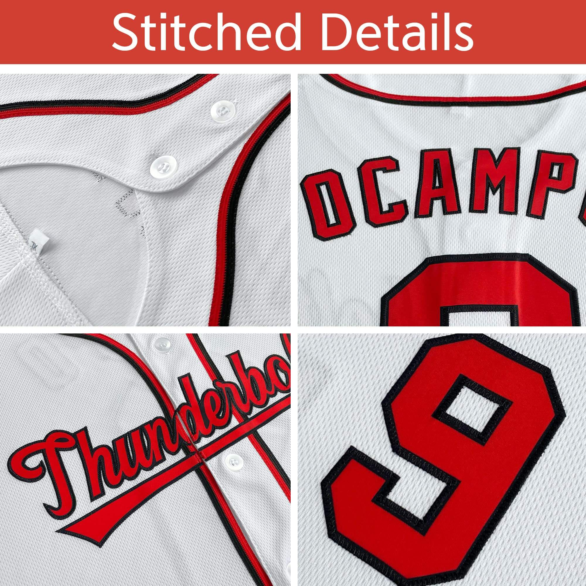 Custom Black Crimson Black Classic Style Baseball Jersey for Women - Image 4