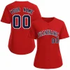 Custom Red Navy White Classic Style Baseball Jersey for Women