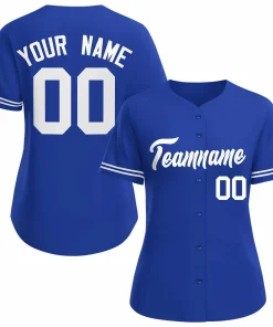Custom Royal White Classic Style Baseball Jersey for Women