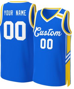 Custom Royal White Classic Tops Mesh Basketball Jersey