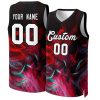 Custom Black White-Black Graffiti Pattern Tops Mesh Basketball Jersey