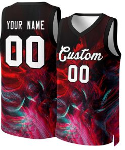 Custom Black White-Black Graffiti Pattern Tops Mesh Basketball Jersey