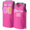 Custom Pink Graffiti-White Graffiti Pattern Tops Mesh Basketball Jersey
