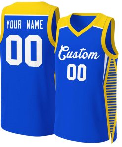 Custom Royal White Classic Tops Mesh Basketball Jersey