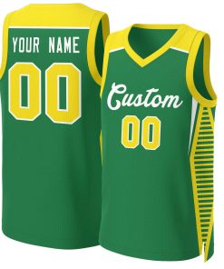 Custom Kelly Green White Classic Tops Mesh Basketball Jersey