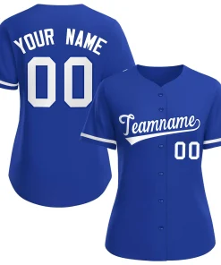 Custom Royal White-Royal Classic Style Baseball Jersey For Women