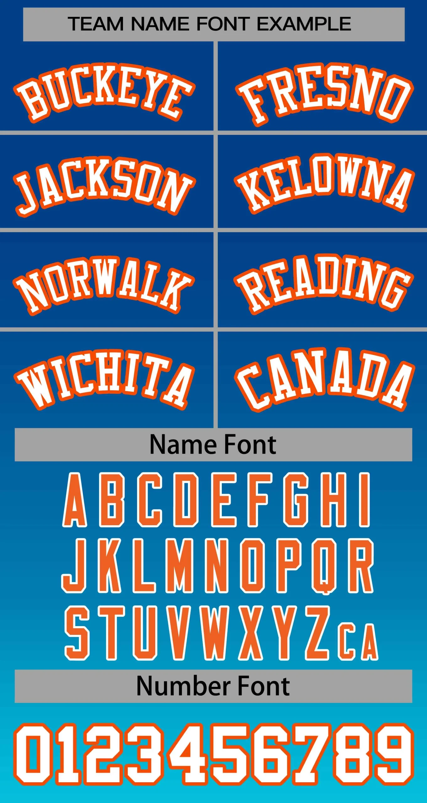 Custom Royal Sky Blue-Orange Gradient Stripe Fashion Authentic Baseball Jersey - Image 3