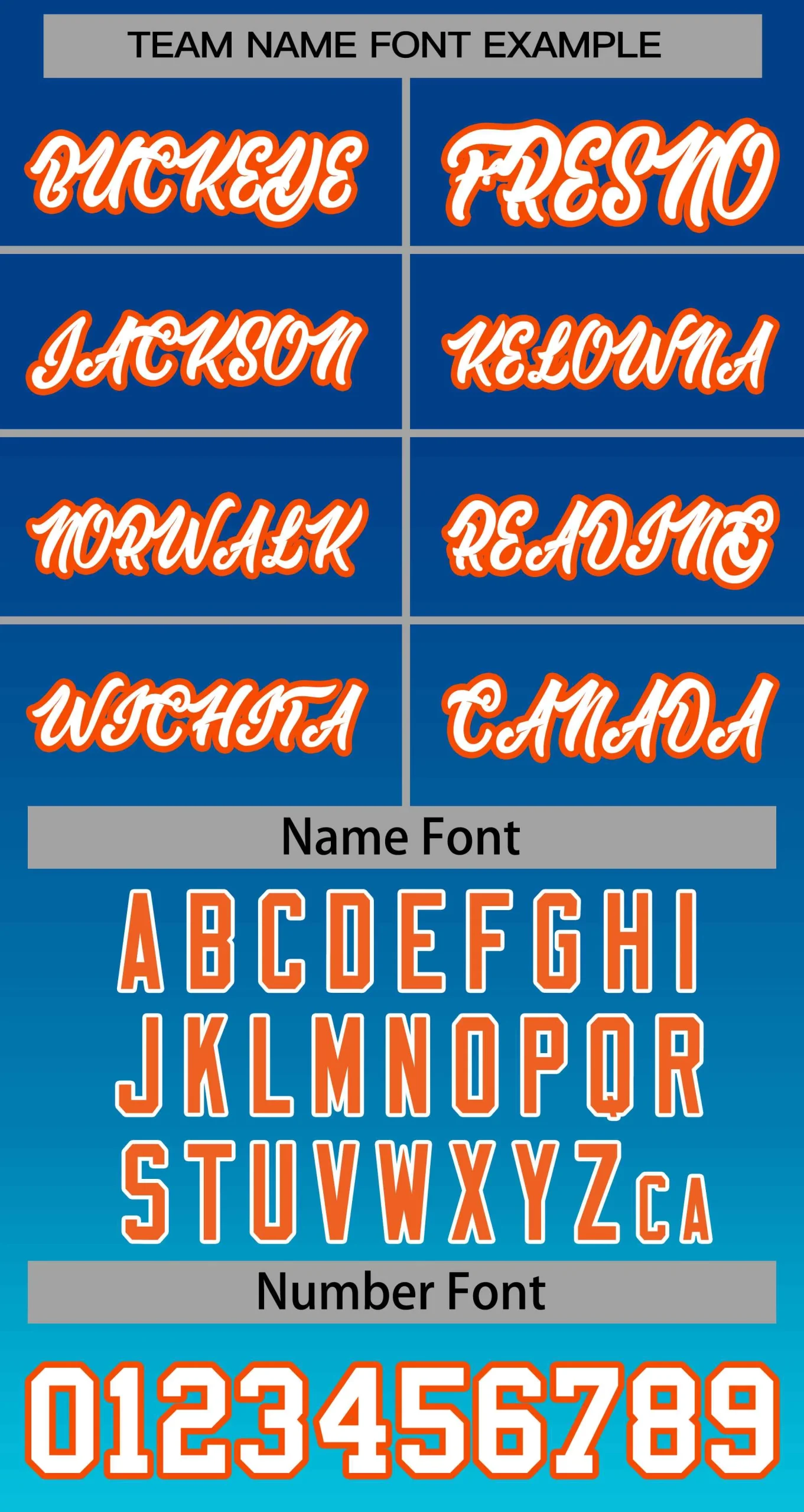 Custom Royal Sky Blue-Orange Gradient Stripe Fashion Authentic Baseball Jersey - Image 3