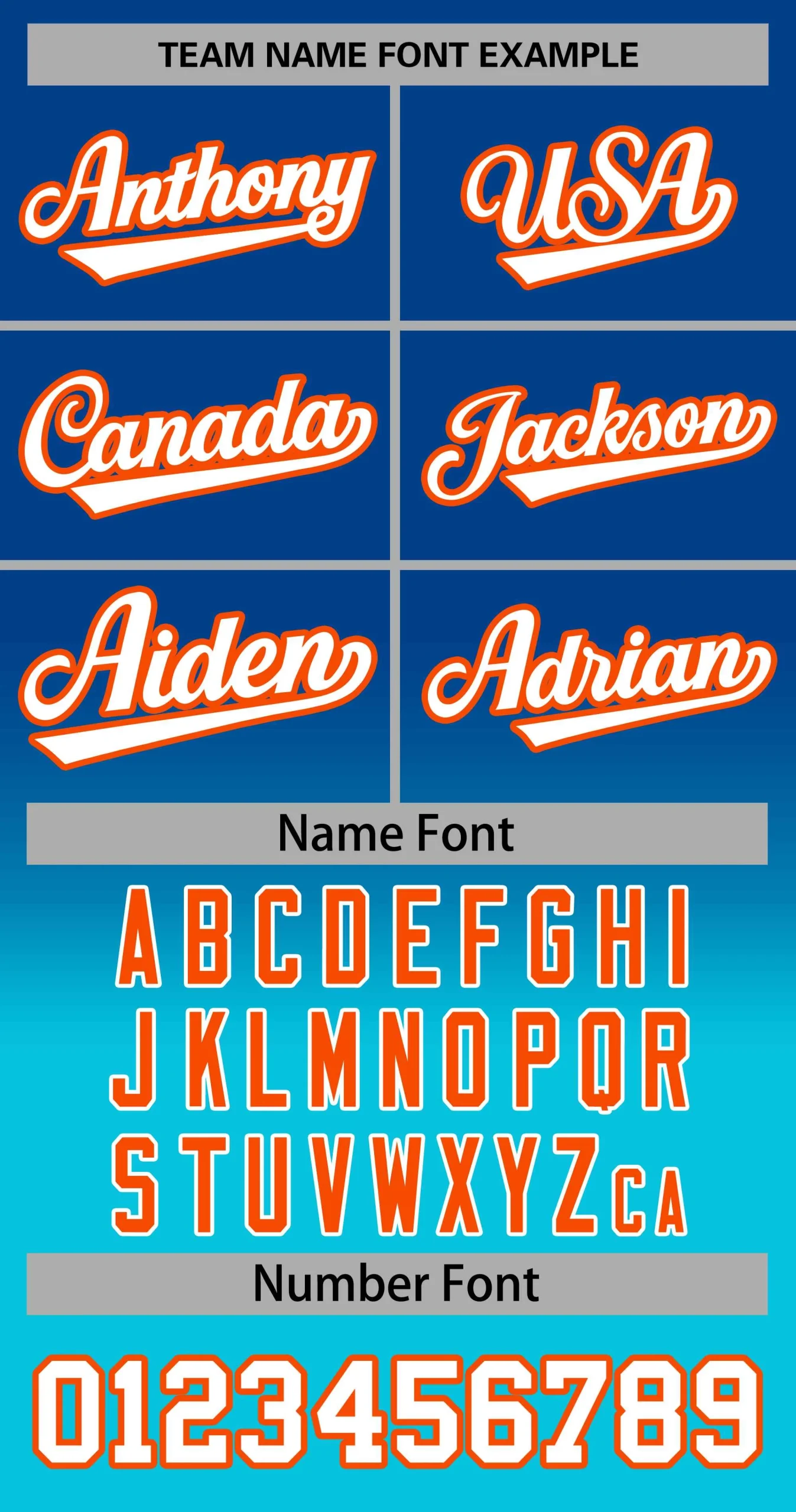 Custom Royal Sky Blue-Orange Gradient Stripe Fashion Authentic Baseball Jersey - Image 3
