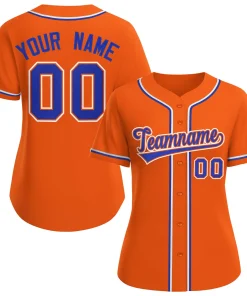 Blank Orange Baseball Jersey
