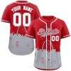 Custom Red Gray Personalized St. Louis City Nightscape Authentic Baseball Jersey
