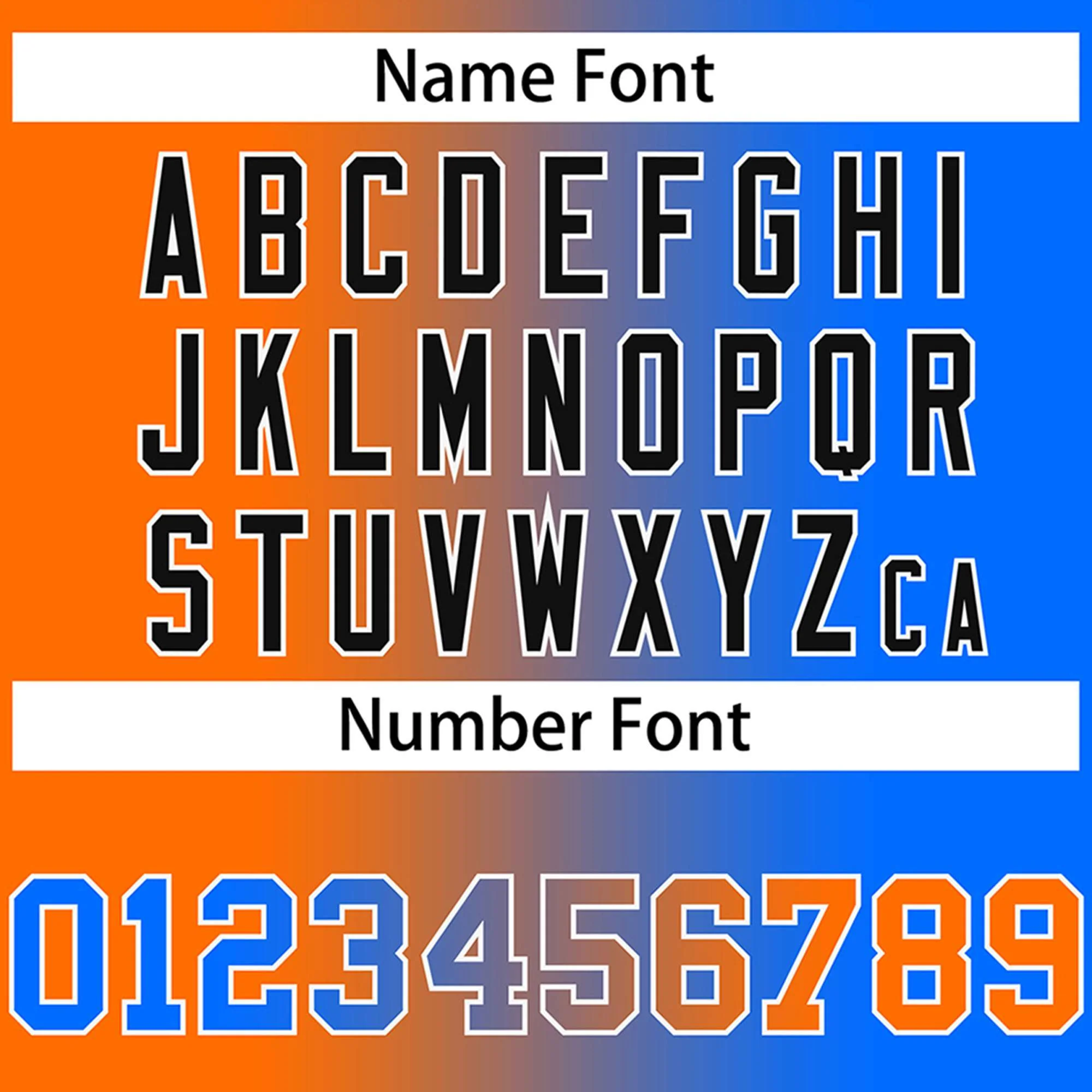 Custom Orange Powder Blue-Black Gradient Fashion Authentic Baseball Jersey - Image 4