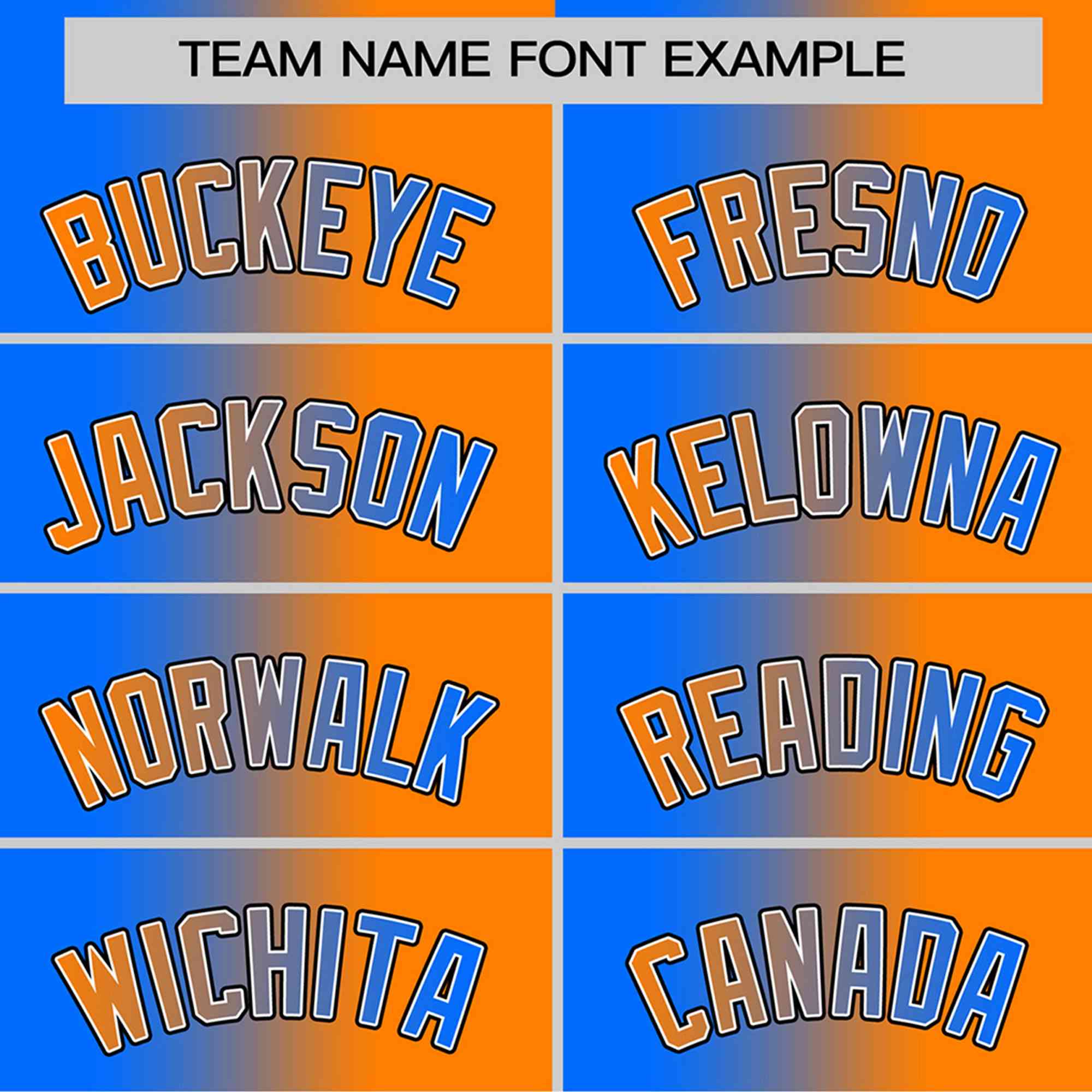 Custom Orange Powder Blue-Black Gradient Fashion Authentic Baseball Jersey - Image 3