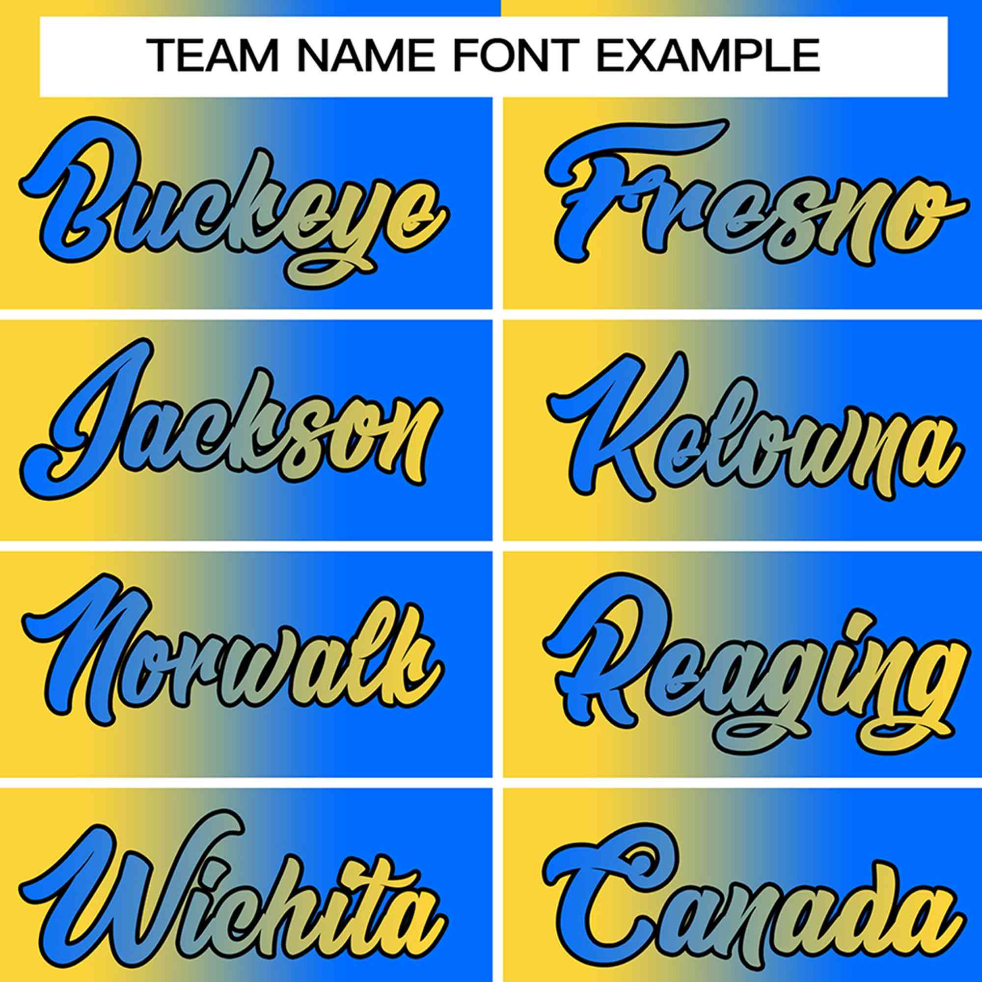 Custom Powder Blue Yellow-Black Gradient Fashion Authentic Baseball Jersey - Image 3