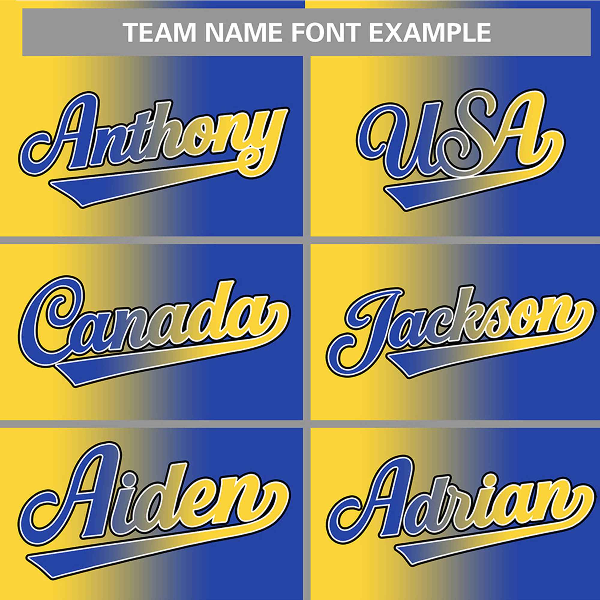 Custom Yellow Royal-Black Gradient Fashion Authentic Baseball Jersey - Image 3