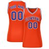 Custom Orange Royal-White Classic Tops Mesh Basketball Jersey for Women