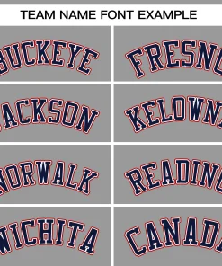 Custom Gray Navy-Red Classic Tops Mesh Basketball Jersey for Women