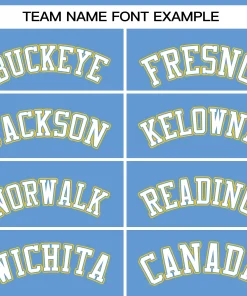 Custom Light Blue White-Gold Classic Tops Mesh Basketball Jersey for Women
