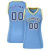 Custom Light Blue Royal-White Classic Tops Mesh Basketball Jersey for Women