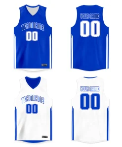 Custom Royal Blue Double Side Tops Basketball Jersey