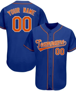 Custom Royal Team Classic Style Authentic Baseball Jersey