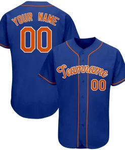 Custom Royal Team Classic Style Authentic Baseball Jersey