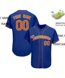 Custom Royal Team Classic Style Authentic Baseball Jersey