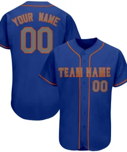 Custom Royal Team Classic Style Authentic Baseball Jersey
