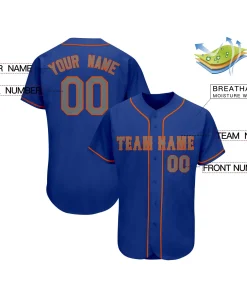 Custom Royal Team Classic Style Authentic Baseball Jersey
