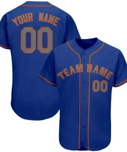 Custom Royal Team Classic Style Authentic Baseball Jersey