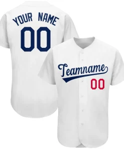 Custom White Team Classic Style Authentic Baseball Jersey