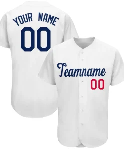 Custom White Team Classic Style Authentic Baseball Jersey