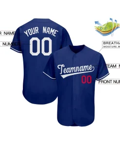 Custom Royal Team Classic Style Authentic Baseball Jersey