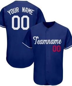 Custom Royal Team Classic Style Authentic Baseball Jersey