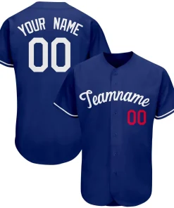 Custom Royal Team Classic Style Authentic Baseball Jersey