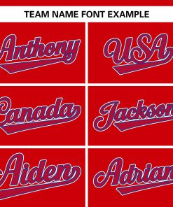 Custom Red Team Classic Style Authentic Baseball Jersey