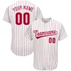 Custom Red Team Classic Style Authentic Baseball Jersey
