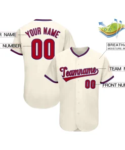 Custom Cream Team Classic Style Authentic Baseball Jersey