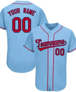 Custom Light Blue Team Classic Style Authentic Baseball Jersey