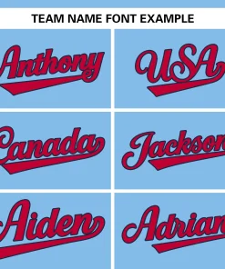 Custom Light Blue Team Classic Style Authentic Baseball Jersey
