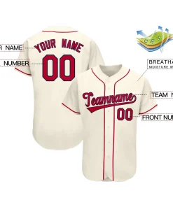 Custom Cream Team Classic Style Authentic Baseball Jersey