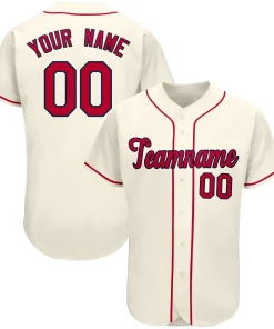 Custom Cream Team Classic Style Authentic Baseball Jersey