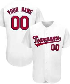 Custom White Team Classic Style Authentic Baseball Jersey