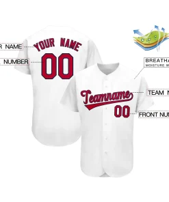 Custom White Team Classic Style Authentic Baseball Jersey