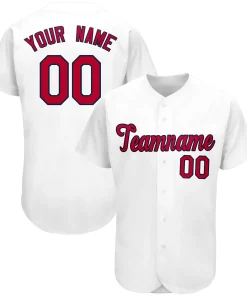 Custom White Team Classic Style Authentic Baseball Jersey