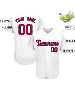 Custom White Team Classic Style Authentic Baseball Jersey