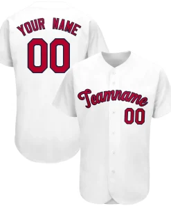 Custom White Team Classic Style Authentic Baseball Jersey