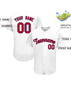 Custom White Team Classic Style Authentic Baseball Jersey