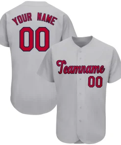 Custom Gray Team Classic Style Authentic Baseball Jersey