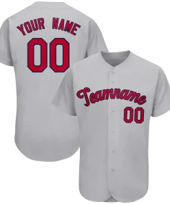 Custom Gray Team Classic Style Authentic Baseball Jersey